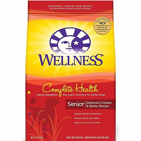 Wellness Complete Health Senior Natural Chicken and Barley Recipe Dry Dog Food