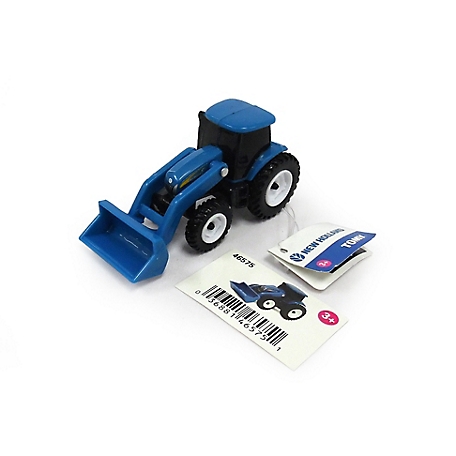 TOMY 3 in. New Holland Tractor Toy with Loader, For Ages 3+