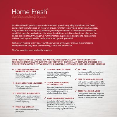 Image showing  Home Fresh Extra Egg Layer Meal, 50 lb.