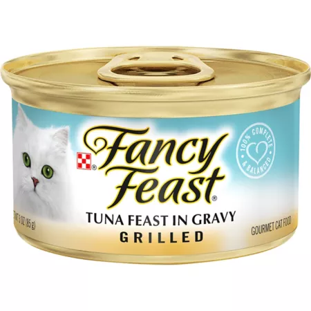 Fancy Feast Adult Grilled Tuna Feast in Sauce Wet Cat Food 3 oz. Wet Cat Food