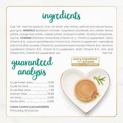 Image showing  Classic Adult Cod, Sole and Shrimp Pate Wet Cat Food, 3 oz. Can