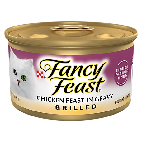 Fancy Feast Purina Grilled Wet Cat Food Chicken Feast in Wet Cat Food Gravy - 3 oz. Can
