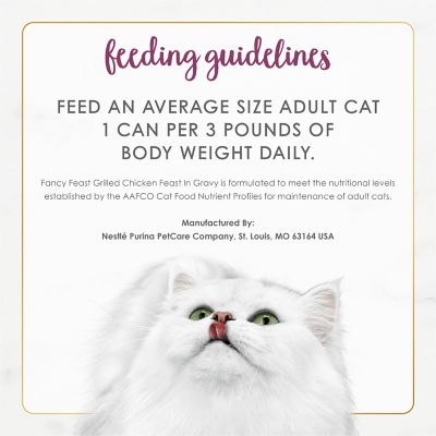 Image showing 7 th Purina Fancy Feast Adult Grilled Chicken Feast in Gravy Wet Cat Food, 3 oz.