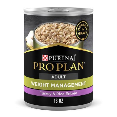 Purina Pro Plan Weight Control Dog Food Wet Gravy, Weight Management Turkey and Rice Entree