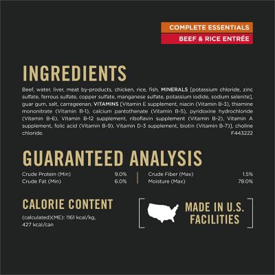 Image showing  Adult High-Protein Beef and Rice Entree Pate Wet Dog Food, 13 oz.