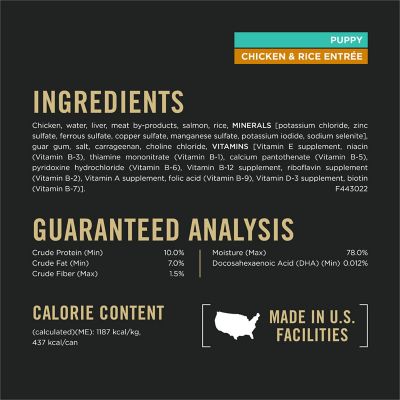 Image showing  Puppy High-Protein Chicken and Brown Rice Entree Pate Wet Dog Food, 13 oz.