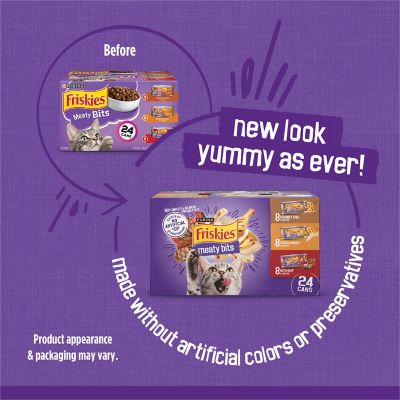 Image showing  Meaty Bits Adult Chicken and Beef in Gravy Wet Cat Food Variety pk., 5.5 oz., Pack of 24 Cans