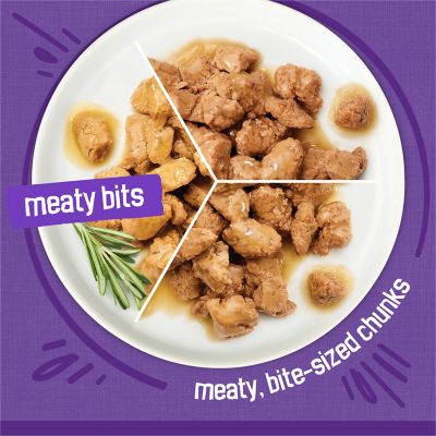 Image showing  Meaty Bits Adult Chicken and Beef in Gravy Wet Cat Food Variety pk., 5.5 oz., Pack of 24 Cans