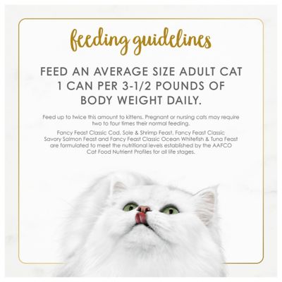 Image showing 7 th Purina Fancy Feast Seafood Classic Pate Collection Grain Free Wet Cat Food Variety Pack