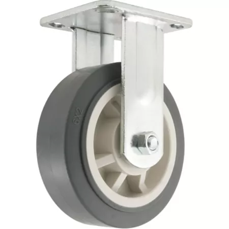 Waxman Titan Heavy Duty TPR Rubber Plate Caster 6 in Capacity 500 lb Capacity Rigid Casters