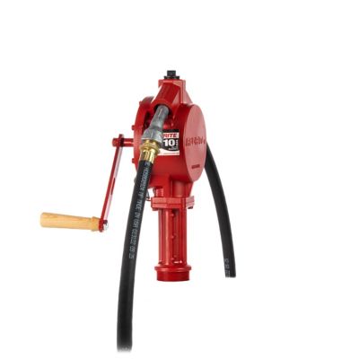 Fill-Rite Manual Rotary Fuel Transfer Hand Pump with Nozzle Spout, 10g/100 Revolutions