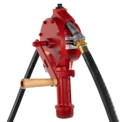Image showing  Manual Rotary Fuel Transfer Hand Pump with Nozzle Spout, 10g/100 Revolutions, FR112