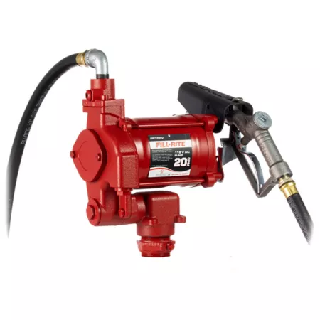 Fill-Rite 1/3 HP 115VAC Electric Fuel Transfer Pump with Nozzle 20 GPM Fuel Transfer Pumps