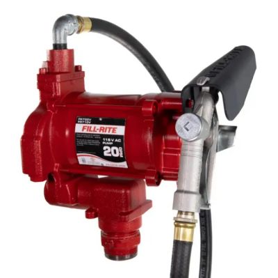 Image showing  1/3 HP 115VAC Electric Fuel Transfer Pump with Nozzle, 20 GPM, FR700V