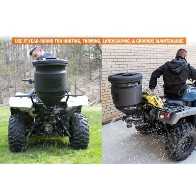 Image showing  15 Gallon All-Season Salt/Seed/Feed/Fertilizer ATV Spreader for Vertical Rack Mounts