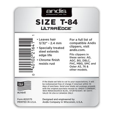 Image showing  T-84 UltraEdge Detachable Clipper Blade