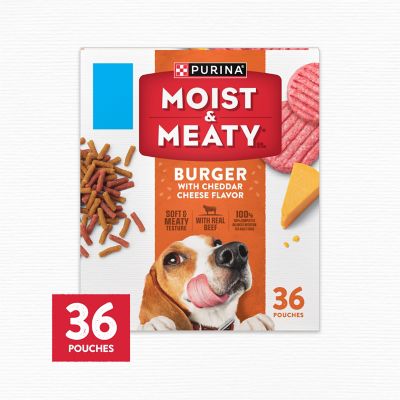 Image showing  Adult Burger with Cheddar Cheese Formula Dry Soft Dog Food Pouches