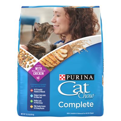 Purina Cat Chow High Protein Dry Cat Food, Complete - 15 lb. Bag