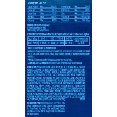 Image showing  Mini Bites Small Breed Adult Savory Beef and Chicken Recipes Dry Dog Food, 16 lb. Bag