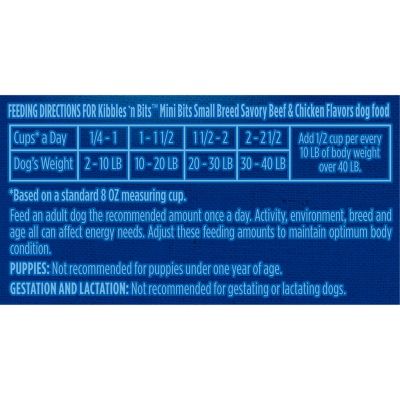 Image showing 5 th Kibbles 'n Bits Mini Bites Small Breed Adult Savory Beef and Chicken Recipes Dry Dog Food