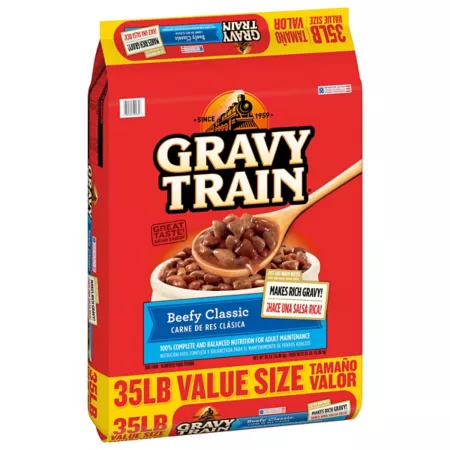 Gravy Train Beefy Classic Dry Adult Dog Food Beef Formula 35 lb Bag Dry Dog Food