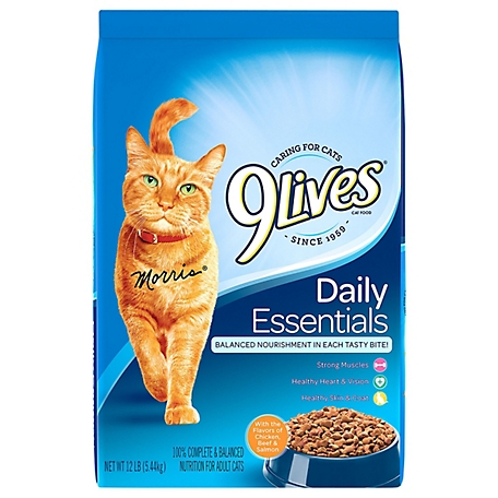 9Lives Daily Essentials Adult Chicken, Beef and Salmon Formula Dry Cat Food