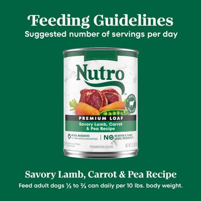 Image showing 8 th Nutro Natural Choice Original Adult All-Natural Lamb and Rice Pate Wet Dog Food, 12.8 oz. Can