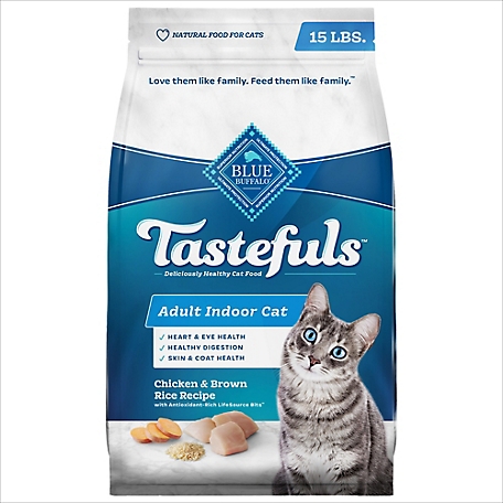 Blue Buffalo Tastefuls Natural Dry Food for Adult Indoor Cats, Chicken & Brown Rice Recipe