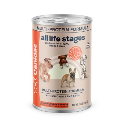 Canidae All Life Stages Wet Dog Food- Multi-Protein Formula with Chicken, Lamb & Fish, 13 oz. This food has the health of the dog in mind