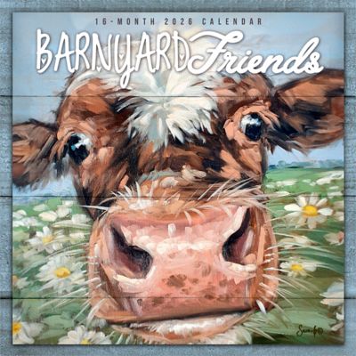 Browntrout Publishers 2026 Barnyard Friends Square Flap Hopper Calendar, 12 in. x 12 in.
