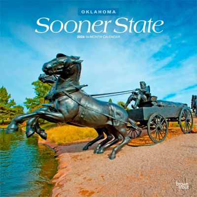 Browntrout Publishers 2026 Sooner State (Oklahoma Places) Square Flap Calendar, 12 in. x 12 in.