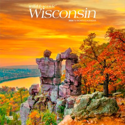 Browntrout Publishers 2026 Wisconsin Wild & Scenic Square Flap Calendar, 12 in. x 12 in.