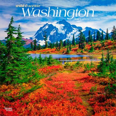 Browntrout Publishers 2026 Washington Wild & Scenic Square Flap Calendar, 12 in. x 12 in.