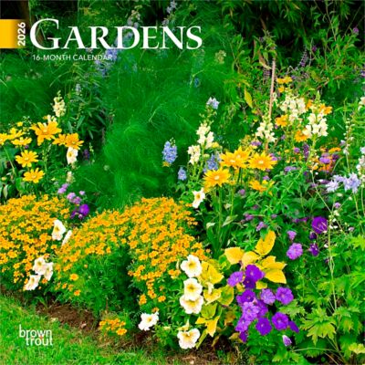 Browntrout Publishers 2026 Gardens Mini Calendar, 7 in. x 7 in.