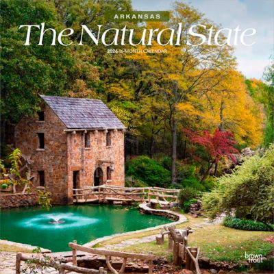 Browntrout Publishers 2026 The Natural State (Arkansas Places) Square Flap Calendar, 12 in. x 12 in.