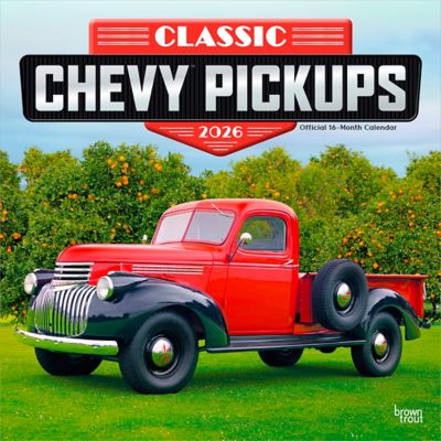 Browntrout Publishers 2026 Classic Chevy Pickups Square Flap FOIL Calendar, 12 in. x 12 in.