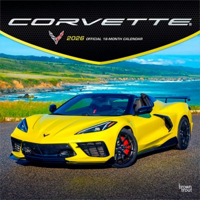 Browntrout Publishers 2026 Corvette Square Flap Calendar, 12 in. x 12 in.