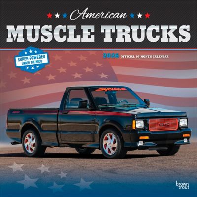 Browntrout Publishers 2026 American Muscle Trucks Square Flap FOIL Calendar