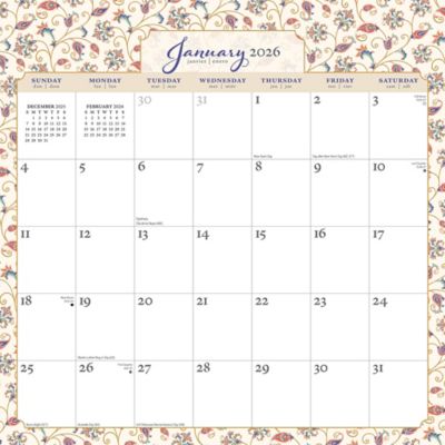 Browntrout Publishers 2026 Tuscan Delight Square Office STKR Calendar, 12 in. x 12 in.