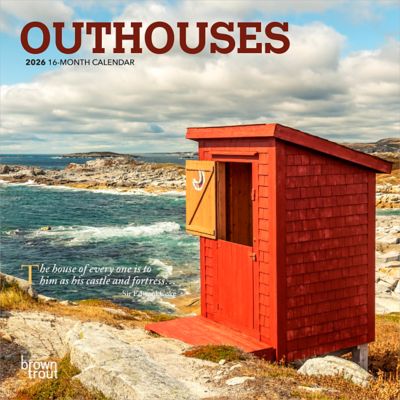 Browntrout Publishers 2026 Outhouses Mini Calendar, 7 in. x 7 in.