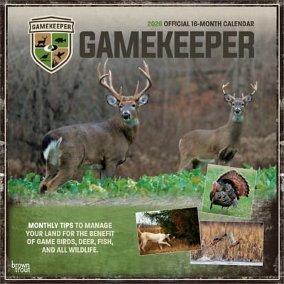 Browntrout Publishers 2026 Mossy Oak Gamekeeper Square Flap Calendar, 12 in. x 12 in.