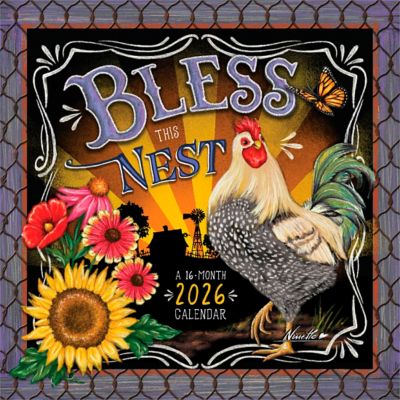 Browntrout Publishers 2026 Bless This Nest Square Flap Hopper Calendar, 12 in. x 12 in.