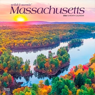 Browntrout Publishers 2026 Massachusetts Wild & Scenic Square Flap Calendar, 12 in. x 12 in.