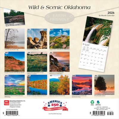 Image showing  2026 Oklahoma Wild & Scenic Square Flap Calendar, 12 in. x 12 in.
