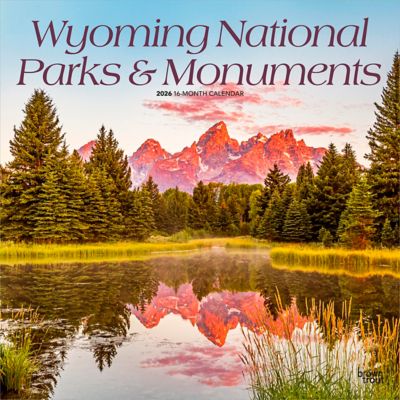 Browntrout Publishers 2026 Wyoming National Parks & Monuments Square Flap Calendar, 12 in. x 12 in.