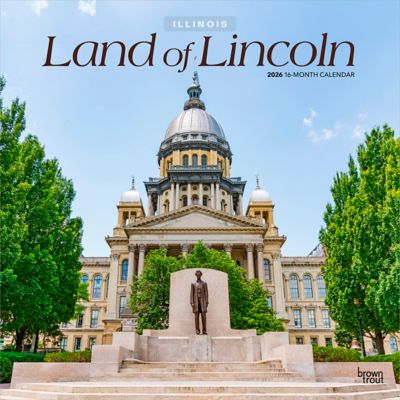 Browntrout Publishers 2026 Land of Lincoln (Illinois Places) Square Flap Calendar, 12 in. x 12 in.