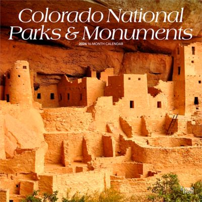 Browntrout Publishers 2026 Colorado National Parks & Monuments Square Flap Calendar, 12 in. x 12 in.