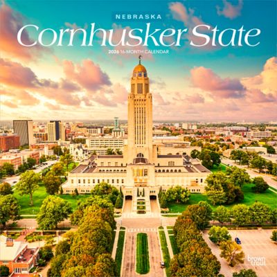 Browntrout Publishers 2026 Cornhusker State (Nebraska Places) Square Flap Calendar, 12 in. x 12 in.