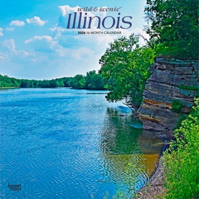 Browntrout Publishers 2026 Illinois Wild & Scenic Square Flap Calendar, 12 in. x 12 in.