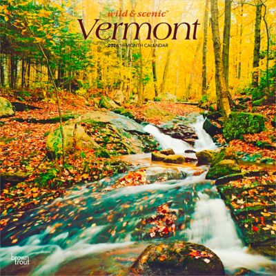 Browntrout Publishers 2026 Vermont Wild & Scenic Square Flap Calendar, 12 in. x 12 in.